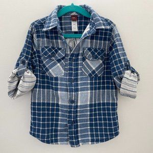 Tea Collection Long Sleeve Double Weave Button Up